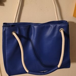 Blue shoulder bag